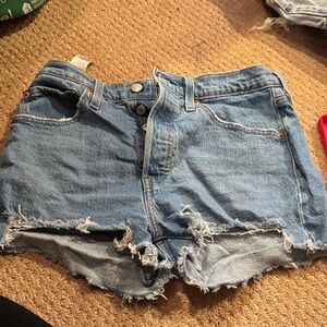 Blue Denim 501 Levi Women Shorts